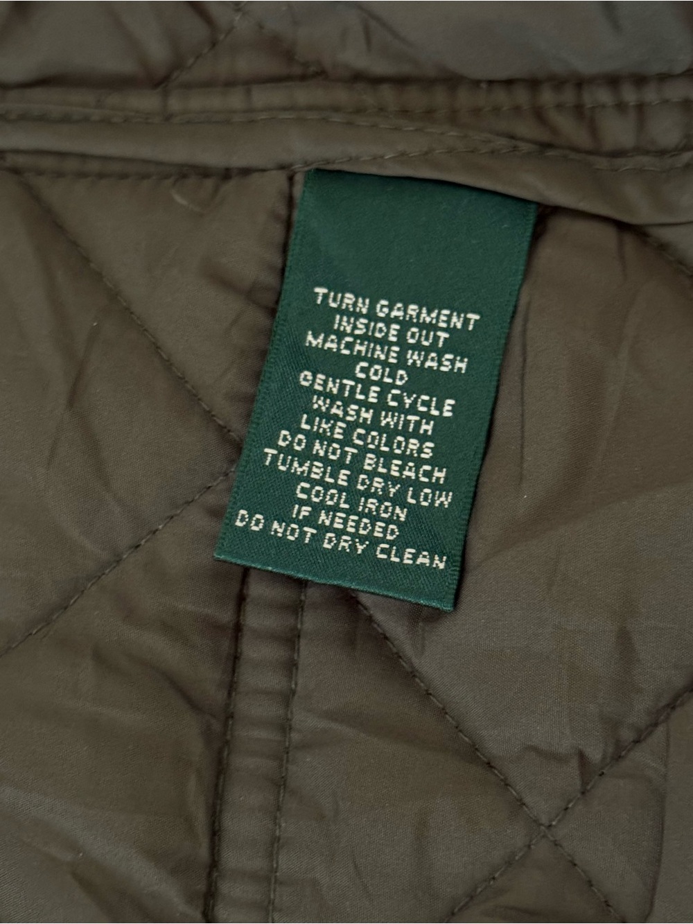 Ralph Lauren Womens Quilted Jacket Equestrian Style Barn Coat Green Size XL - Picture 6 of 10